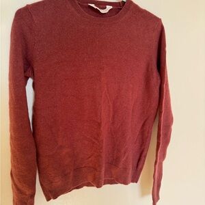 Everlane Women's Crew and V-Neck Sweaters - Burgundy and Blue